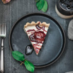 Paleo-ish Poached Pear Tart with Red Wine Syrup